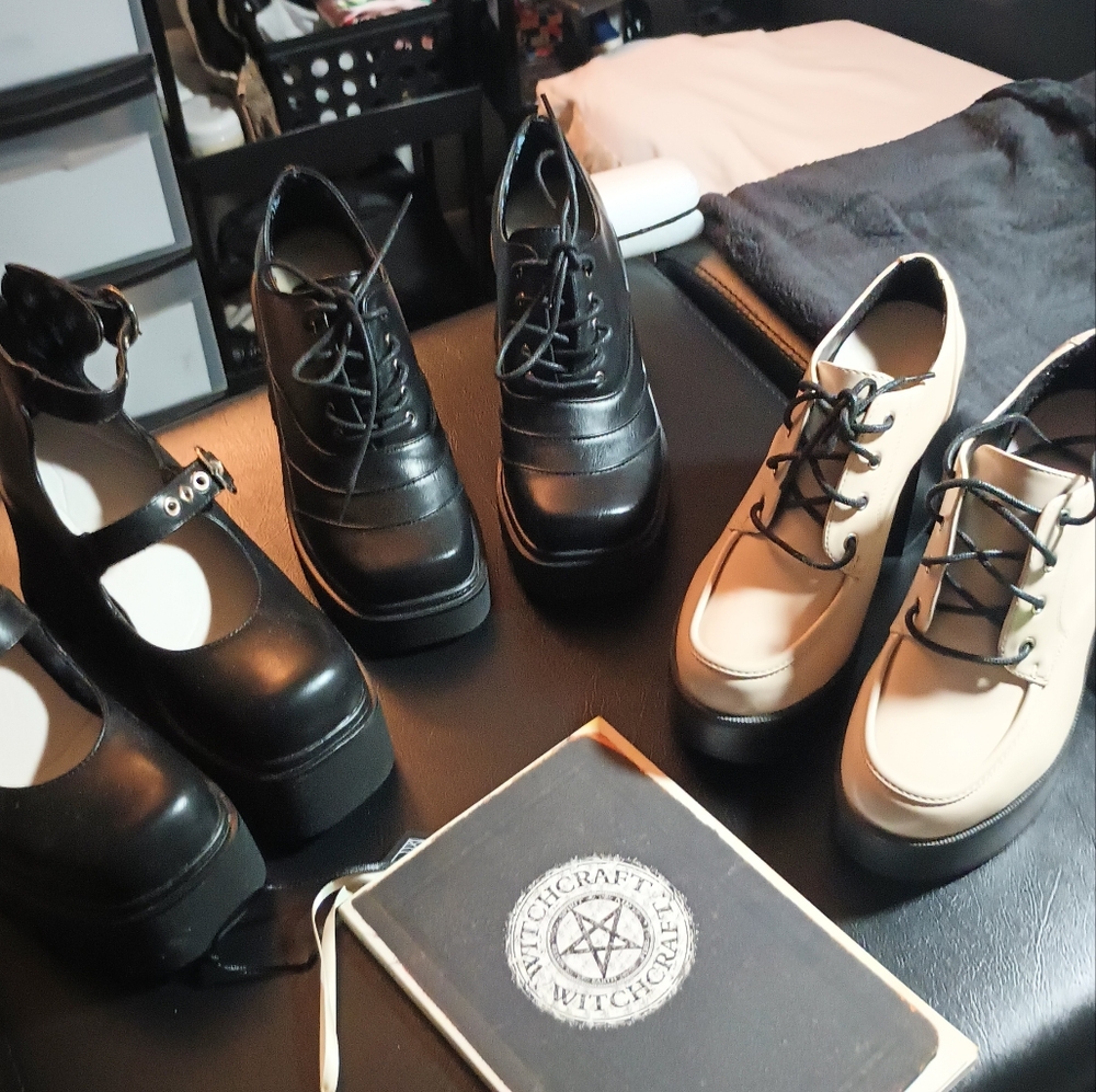 Dolls kill . Madden . 3 pairs bundle... and book 📖 ... New goth girl emo shoes